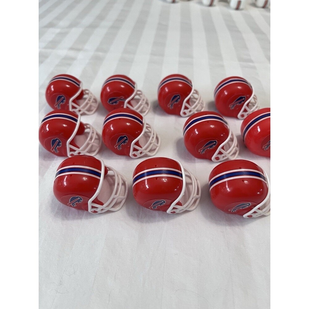 Lot of 11 Buffalo Bills NFL Checkers Game Replacement Pieces Mini Helmet King